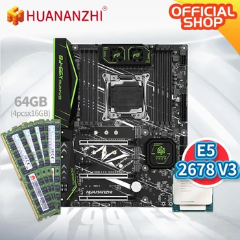 شراءHUANANZHI X99 F8 X99 اللوحة طقم كومبو وحدة المعالجة المركزية إنتل سيون E5 2678 V3 ذاكرة 4*16G DDR4 ECC 2133 ذاكرة M.2 NVME USB3.0 ATX