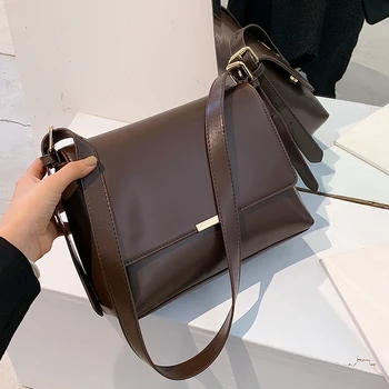 

Women Autumn / Winter 2020 New Fashionable Simple One Shoulder Crossbody Bag Pu Solid Color Phone Package C672