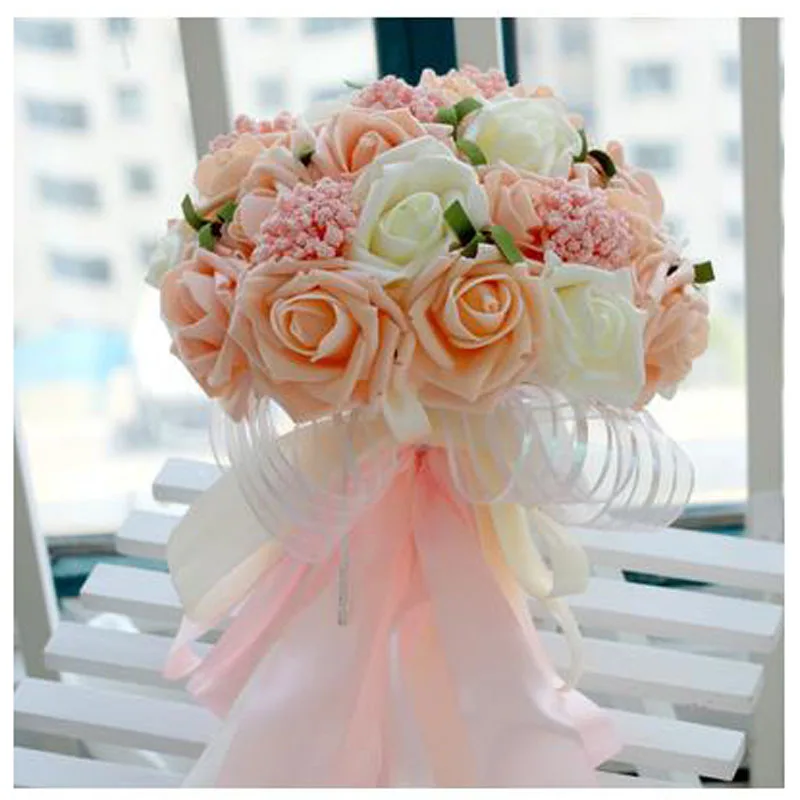 Лидер продаж модель из искусственной ленты шелковая белая кремовая Белая роза