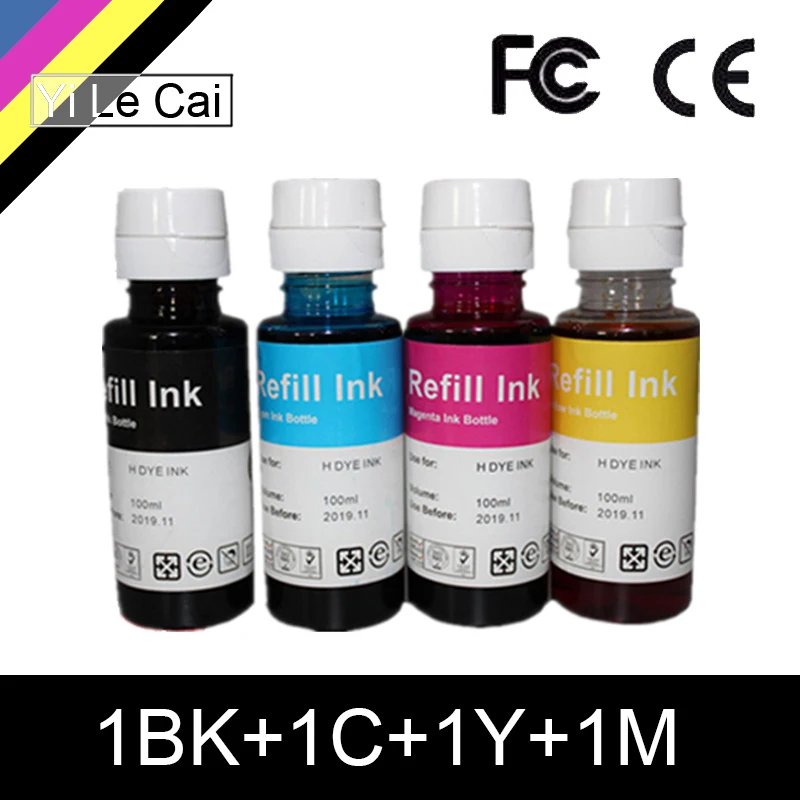 

HTL 4PK 100ML Dye Ink For HP,4 Color+100ML,for HP Premium Dye Ink,General for HP printer ink all models 802XL 803XL 62XL 63XL