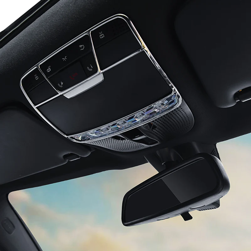 GELINSI для Mercedes Benz E Class W213 C Class W205 автомобильный передний светильник для чтения, накладка на рамку, наклейка, хромированные аксессуары