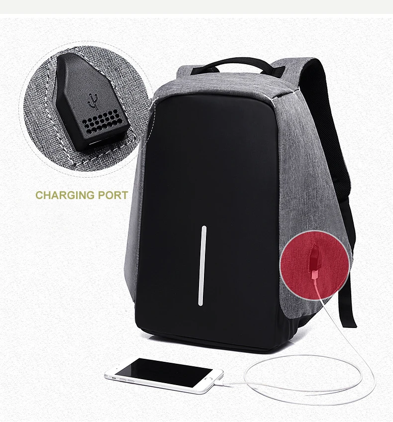 Anti-theft Backpack Bag 15.6 Inch Laptop Men Backpack Waterproof Business USB Charger Rucksack Travel Backbag School Backpack
