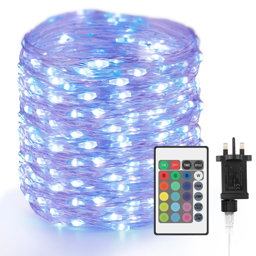 

Fairy String Lights 20M 200 LEDs Colorful Copper Wire Lights, Dimmable with Remote Timmer, Waterproof Decorative Lights for Home