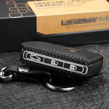 

Key case for volvo s90 2017 S90L t5 t6 2015 2016 t8 2017 XC60 2018 shell KEY COVER holder top layer leather key Free shipping