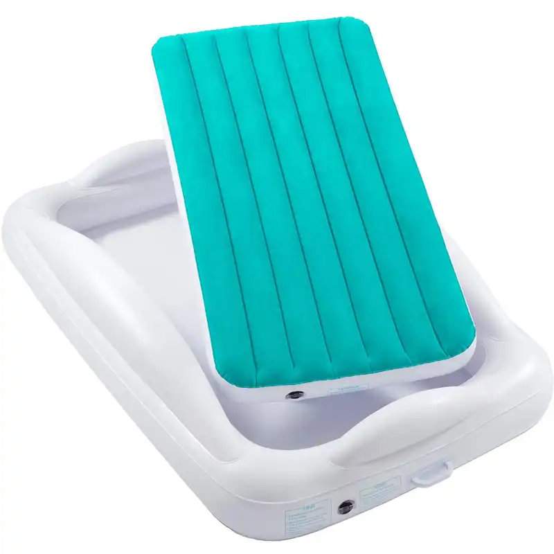 Lit Gonflable De Voyage D Enfant En Bas Age Lit Portatif Pliable Enfants Gonflent Le Matelas Avec Les Rails De Lit De Haute Securite Berceau Gonflable D Enfant En Bas Age Aliexpress