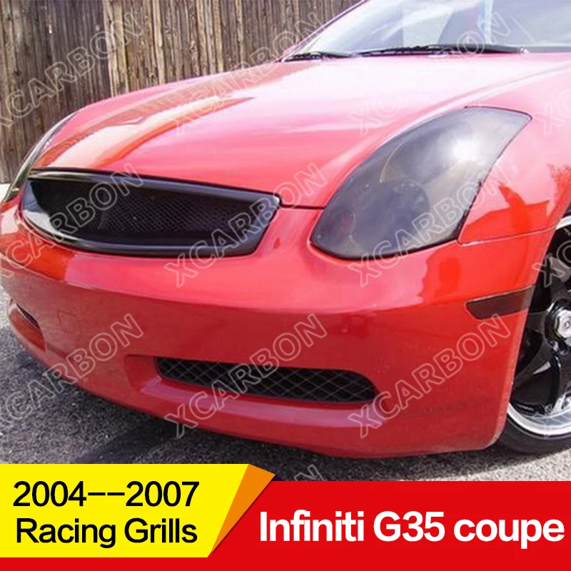 Используется для Infiniti G35 coupe Racing Grills 2004 05 06 07 год 2 двери Refitt Передняя Центральная гоночная решетка крышка аксессуары