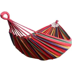 Hamac individuel de loisirs en toile, tente à Air, cabane dans les arbres, couleurs rouge et bleu, 280x80 