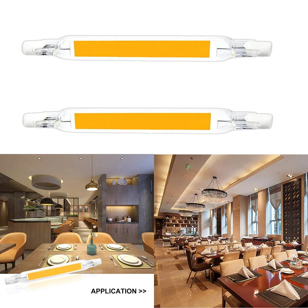 R7S LED 118mm 78mm 밝기 조절 COB 램프 전구 유리관 10W 15W 할로겐 램프 조명 교체 AC 220V 230V R7S 스포트라이트, 할로겐 조명 COB 램프 유리 튜브