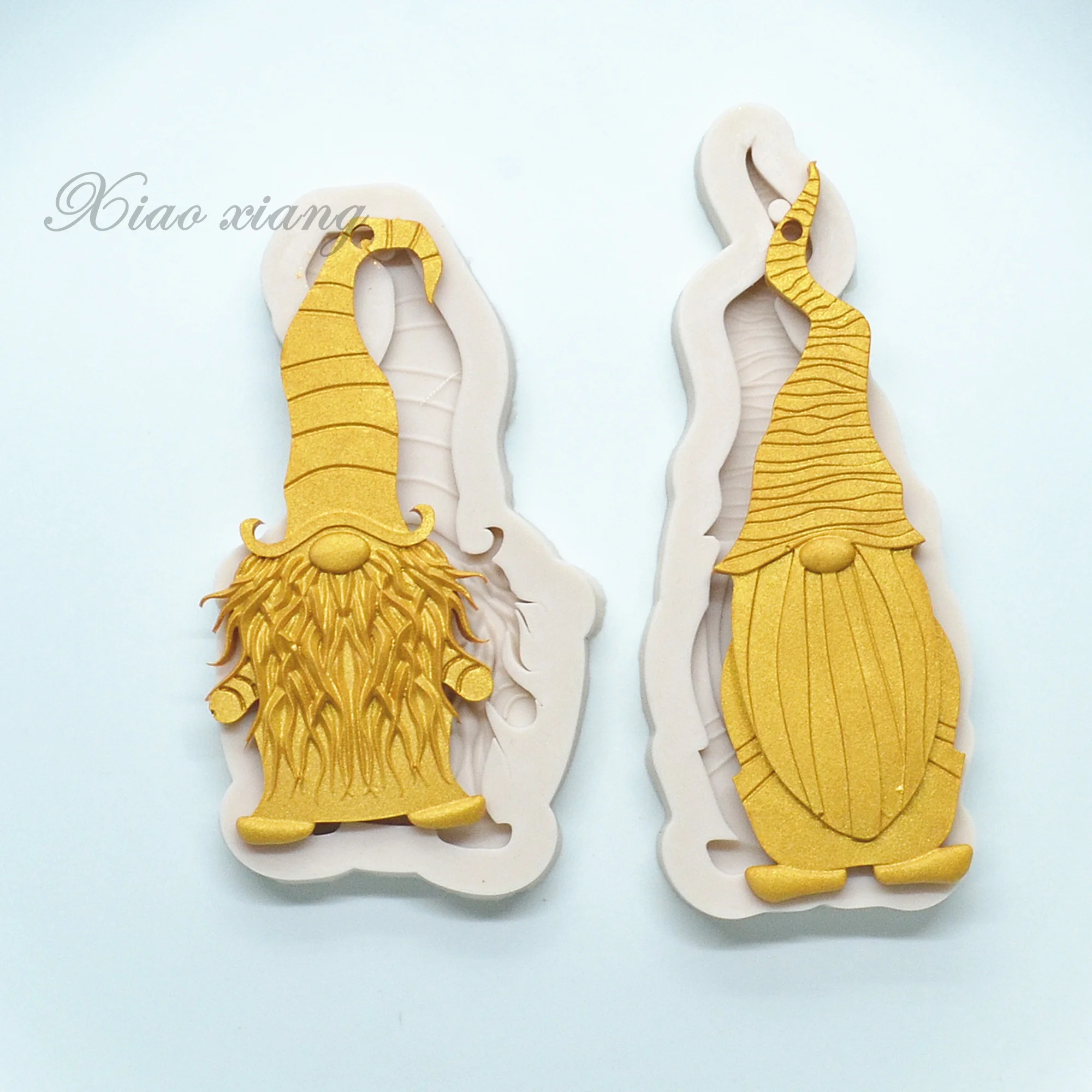 2pc Santa Head Silicone Mould Christmas Cake Decorating Tools Silicone Santa Claus Fondant Cake Molds For Baking Sugar Paste