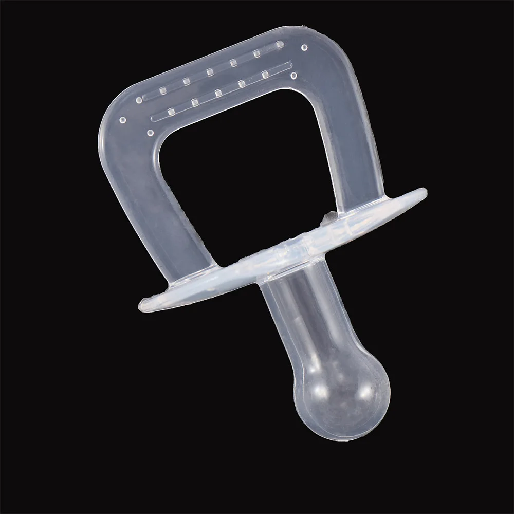 

1PC Safety Silicone Gel Nipple Pacifiers Holder Transparent Flat Baby Pacifiers Teether Soother for Infant Toddler Pacifier Gift
