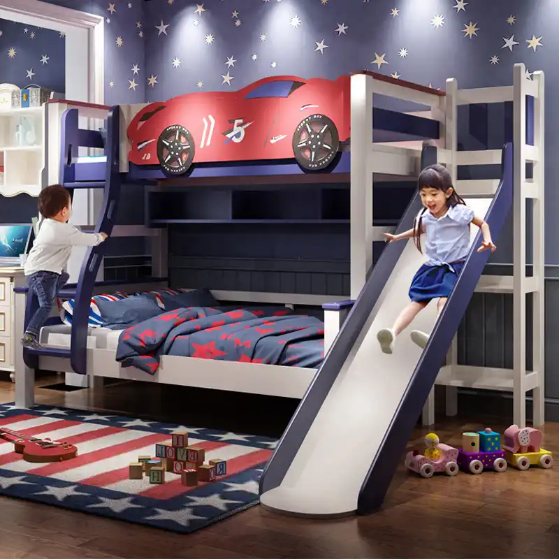car bunk bed with slide
