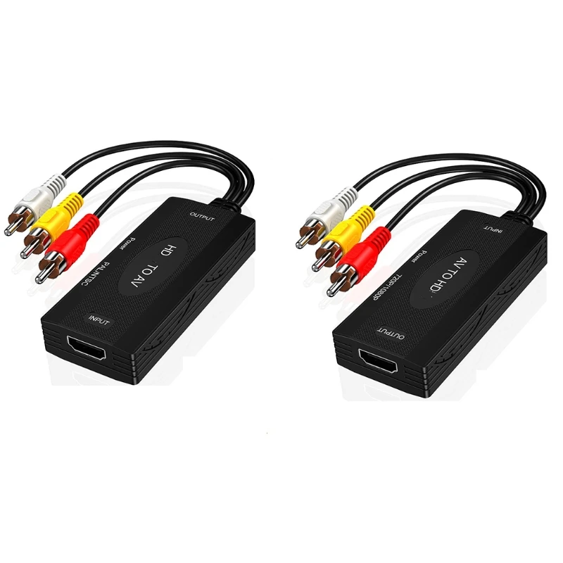 Переходник с RCA AV на HDMI-совместимый Преобразователь мини композитный CVBS s-Video