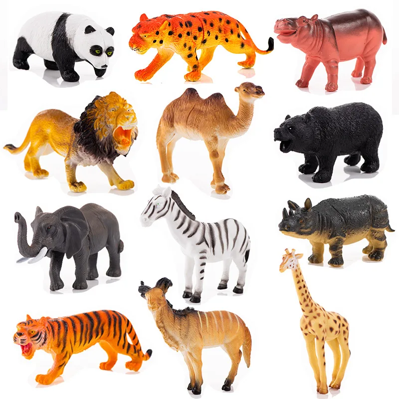 

Cross Border Animal Model Toy Dinosaur Toy Tiger Lion Giraffe Africa Animal Educational Toy