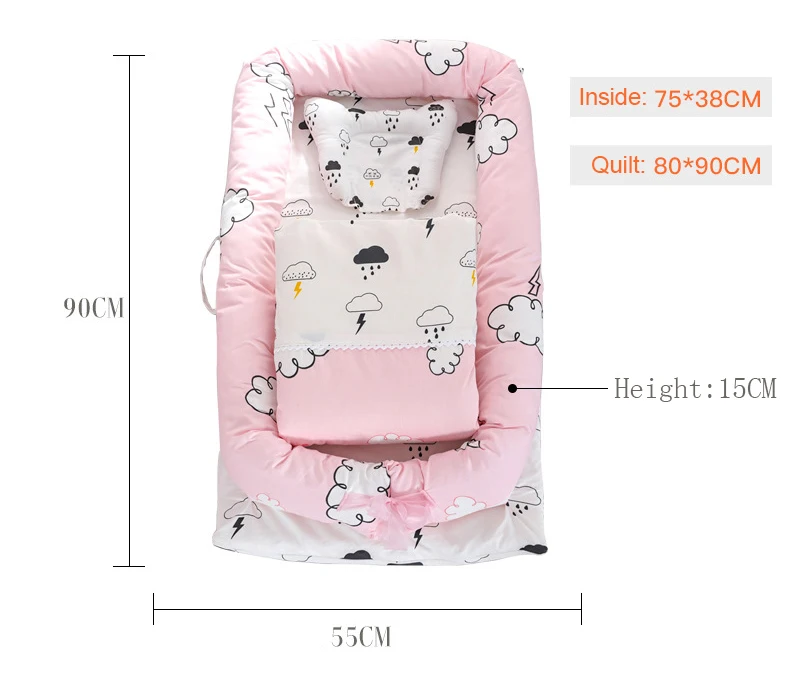 Для детей, младенцев, новорожденных CO спальная кроватка кровать переносная люлька переносная детская кроватка для путешествий Детские бампер детские постельные принадлежности для кроватки наборы для ухода за кожей