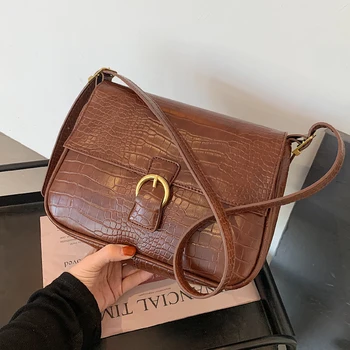 

Luxury Crocodile Pattern Leather Shoulder Crossbody Bags for Women 2020 Large Purses and Handbags Fashion Big Hand Bag Brand New