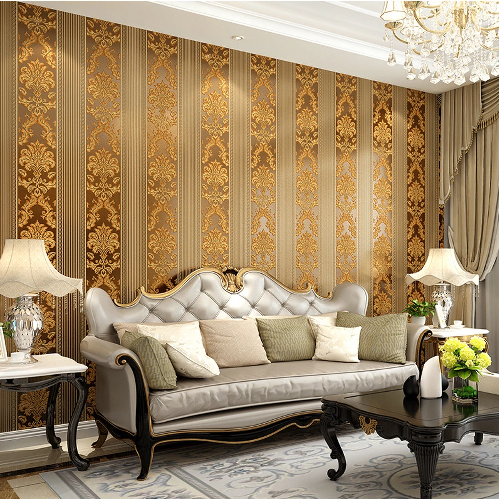 Luxury Silver 3d Damask Embossed Wallpaper Rolls Home Art Decor 数量限定!特売