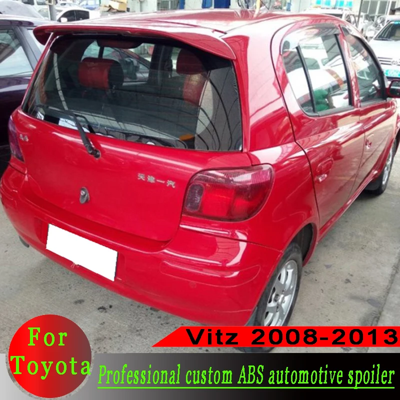 Спойлер заднего крыла из АБС материала для Toyota Vitz 2008 2013 черный или белый
