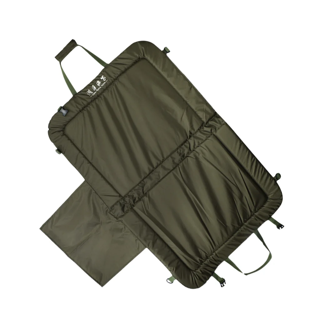Army Green Foldable Unhooking Mat Fish Protection Beanies Mat Fishing Tackle