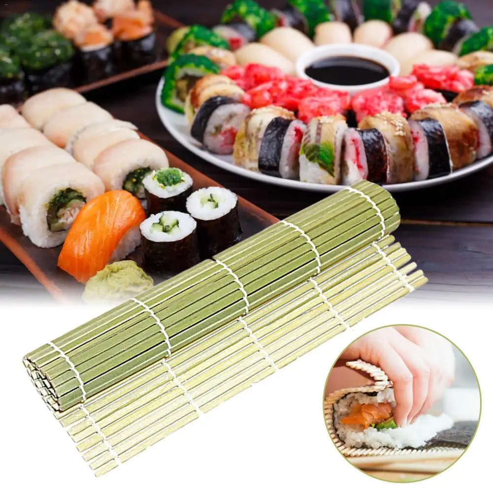 27*27cm Bamboo Rolling Mats Safe to Use Eco-friendly Sushi Mat Kitchen Utensils Cooking Accessories for Home Hotel Shop 30E | Дом и сад
