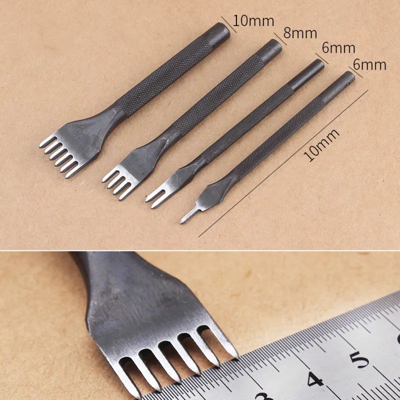 3/4/5/6mm leather hole punches Spacing tool DIY handmade Leathercraft Lacing Stitching sewing High-grade steel crafted Cutter leather hole punch,leather craft tools,leather sewing tools