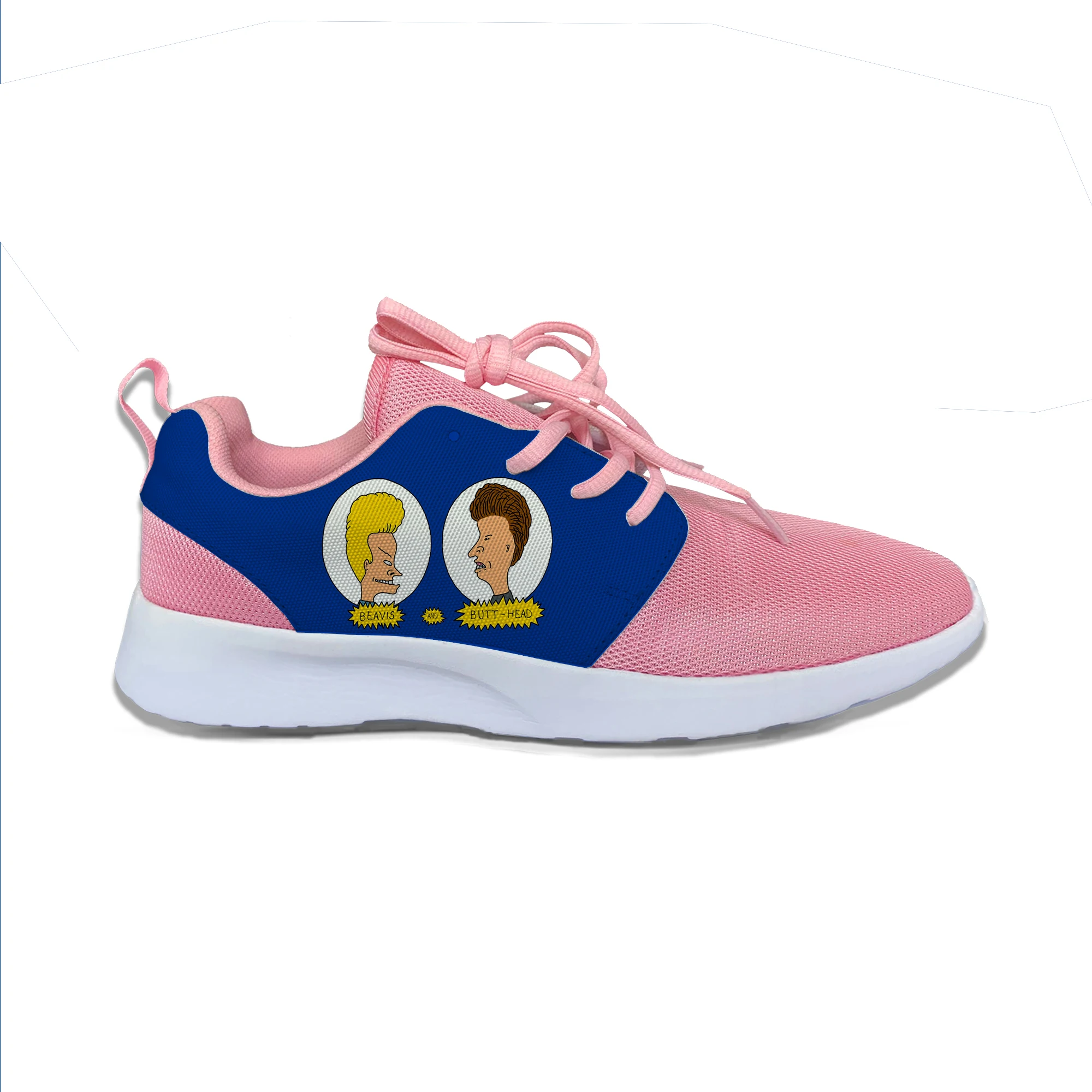 Beavis/кроссовки для мальчиков и девочек с 3D-принтом в виде ягодиц из мультфильма; детские дышащие легкие спортивные кроссовки для бега; повседневная обувь - Цвет: Beavis Butt Head