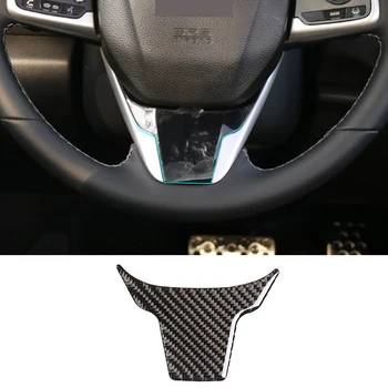 

For Honda Civic (FC/FK) 2016-2019 Car Interior Carbon Fiber Steering Wheel 3D Sticker Cover Trim Accessories