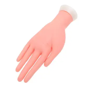 

Nail Art Practice Hand Model PVC Fake Hand Model Showing Shelf Movable Bendable Nail Tips Nail Art Manicure Tool Skin Color