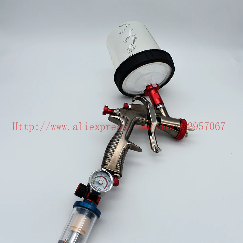 LVLP Gravity Spray gun R500 manual Paint Spray gun1.3mm Nozzle 600CC Cup  Air spray gun with Spray gun Accessories - AliExpress