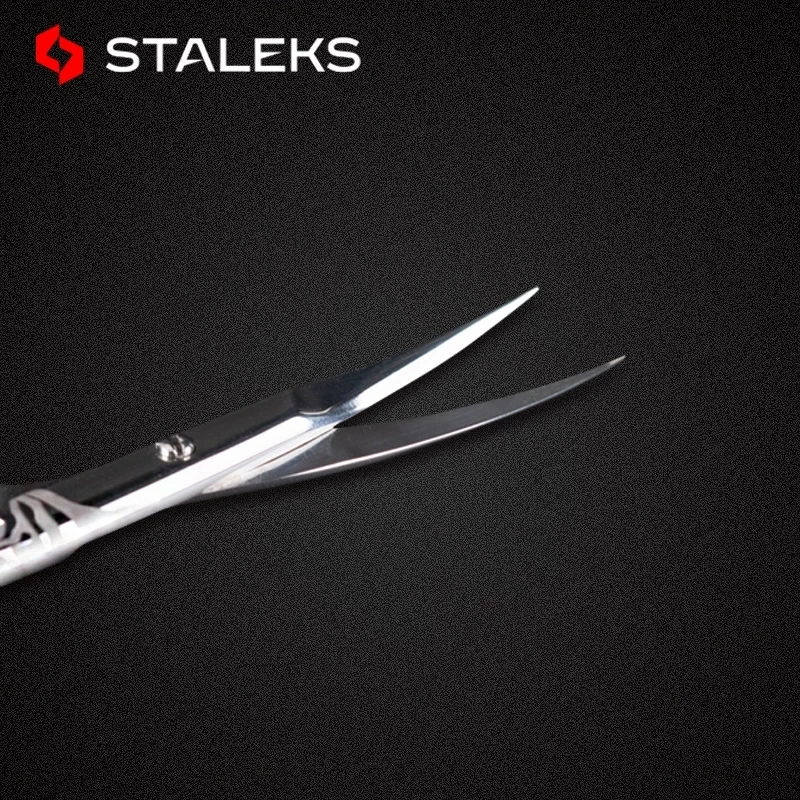 1pc STALEKS Stainless Steel SX-10-1 Eyebrow Scissors Precision Double Eyelid Sticker Scissor Elbow Barb Trimmer Nose Hair Tool 4
