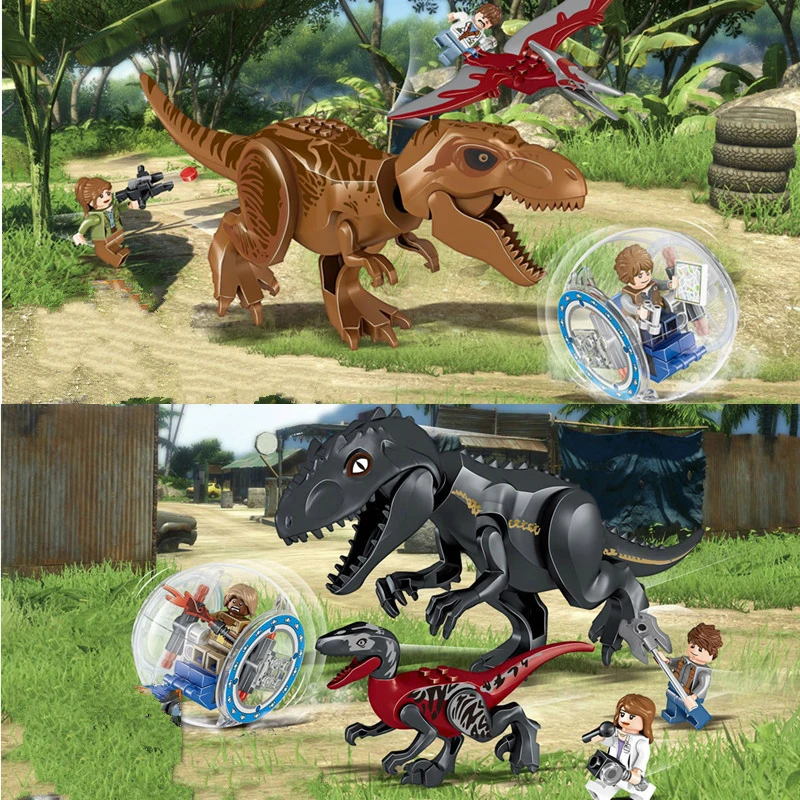 Мир Юрского периода 2 динозавра строительные блоки динозавр фигурки кирпичи