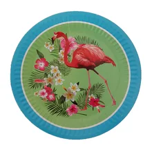 Европа и Америка Фламинго торт лоток бумажный чай лоток бумажные тарелки декарированные 10 шт./пакет