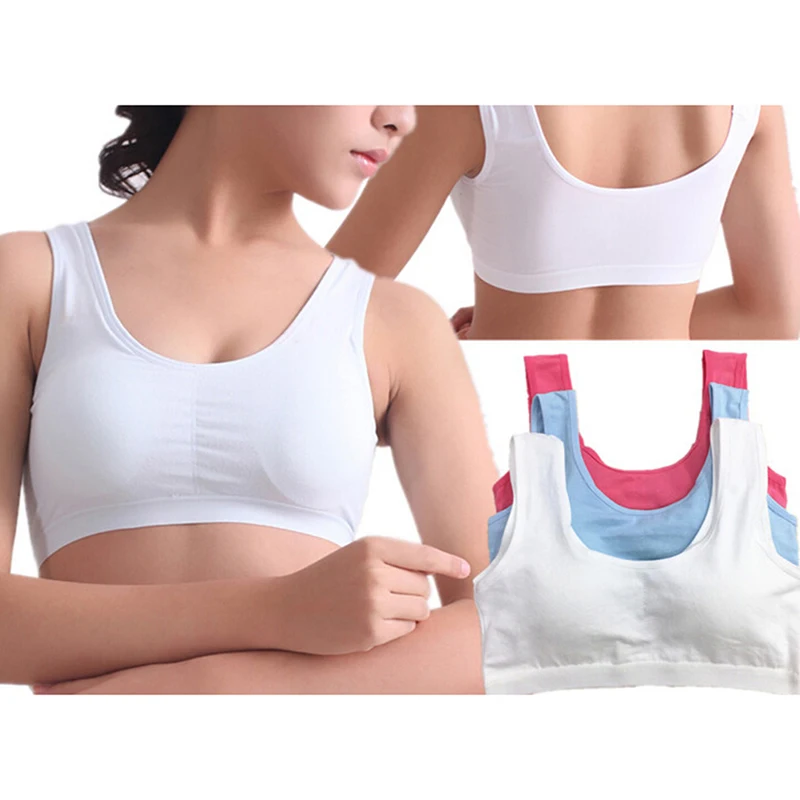 Cotton girl underwear Bra without rim development bra Adolescent chest vest Kids Children Cotton Underwear Vest Top
