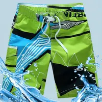 2021 Men Summer Beach Shorts Pants Color Plus Size Block Breathable Drawstring Swimming Trunks Men Running Sports Surfing Shorts 2