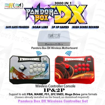 

Pandora Box DX 3000 in 1 wireless console arcade controller joystick can have 3P 4P game save game progress high score record 3d