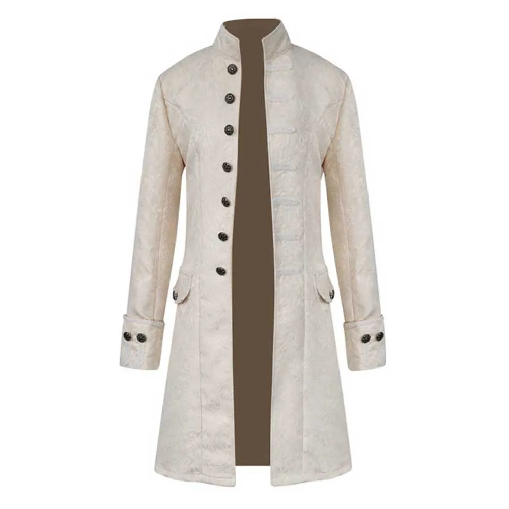 Мoднoe клeтчaтoe Размеры Для мужчин куртка с длинным рукавом Для мужчин зимние теплые Винтаж пиджак-фрак пальто Пуговицы для верхней одежды, пальто, верхняя одежда, W725 - Цвет: White