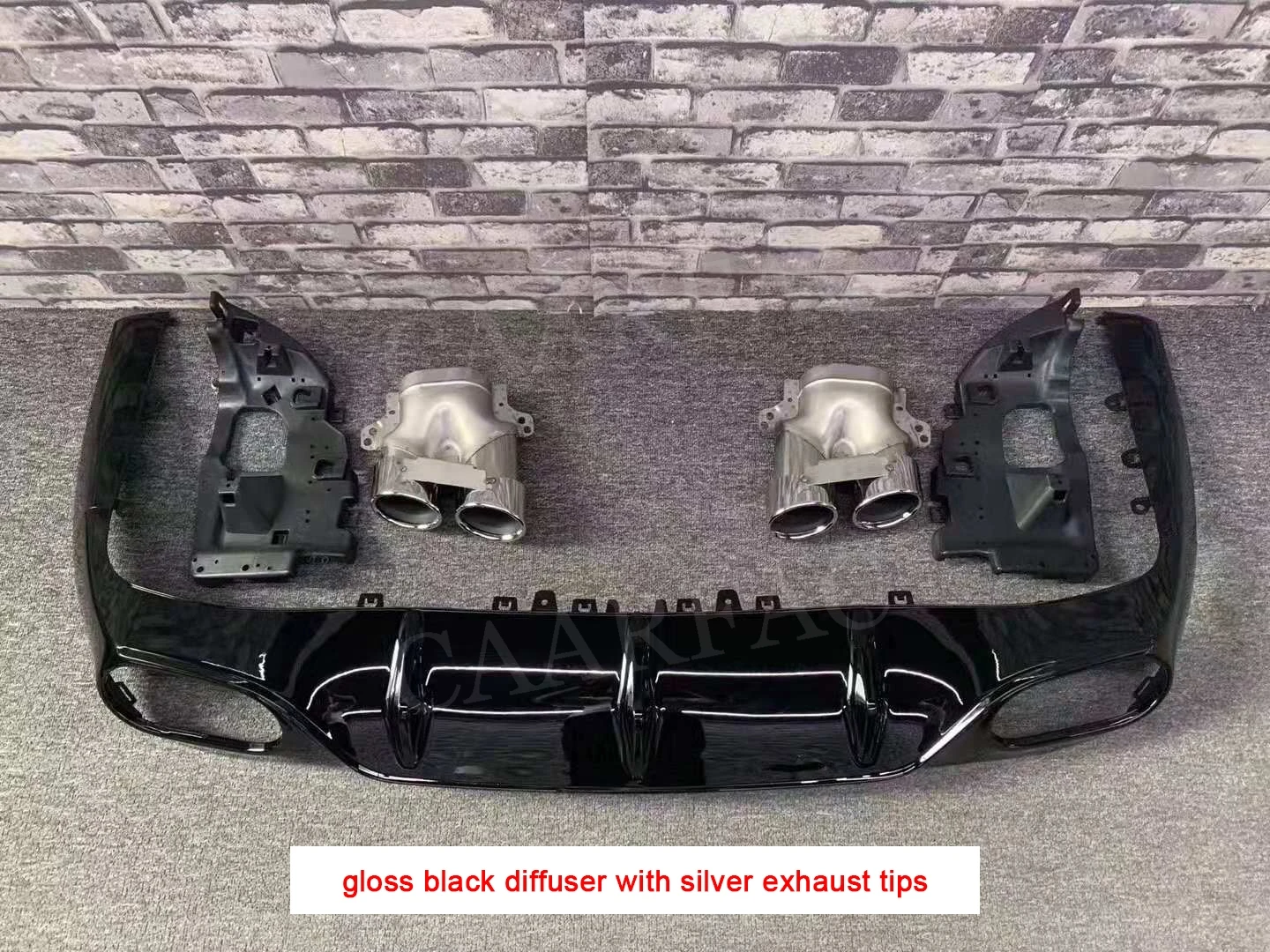 Рассеиватель задней губы спойлер с выхлопными наконечниками для Benz E Class C238 E200 E300 E53 AMG Coupe Sport- Бампер протектор - Цвет: gloss black