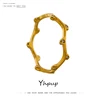 Yhpup – bague de mariage en acier inoxydable pour femmes, bijoux exquis, zircone cubique, anneau rond, 2022 ► Photo 1/6