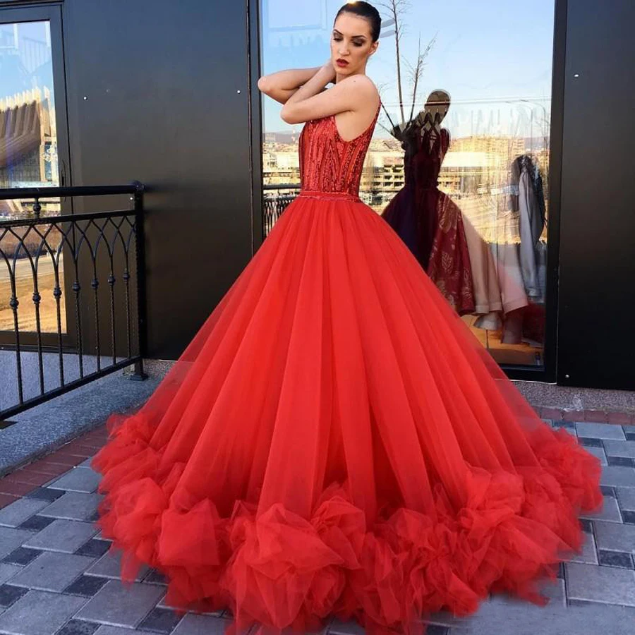 cheap-tulle-ball-gown-red-prom-dresses-sequins (2)