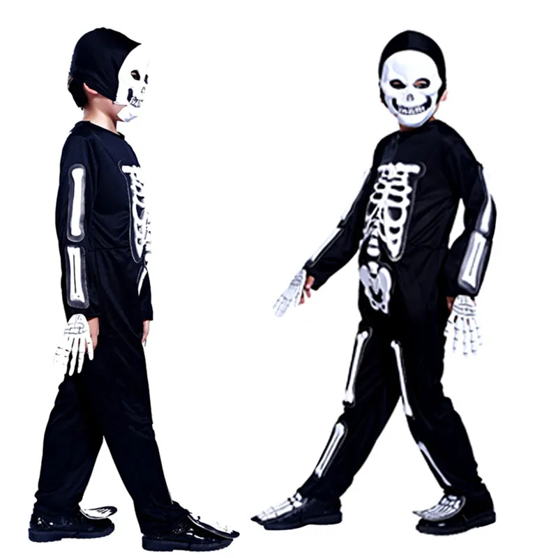 

Cosplay Children's Horror Set Masquerade Halloween Costumes Environmental EVA Skeleton Mask Skeleton Costume