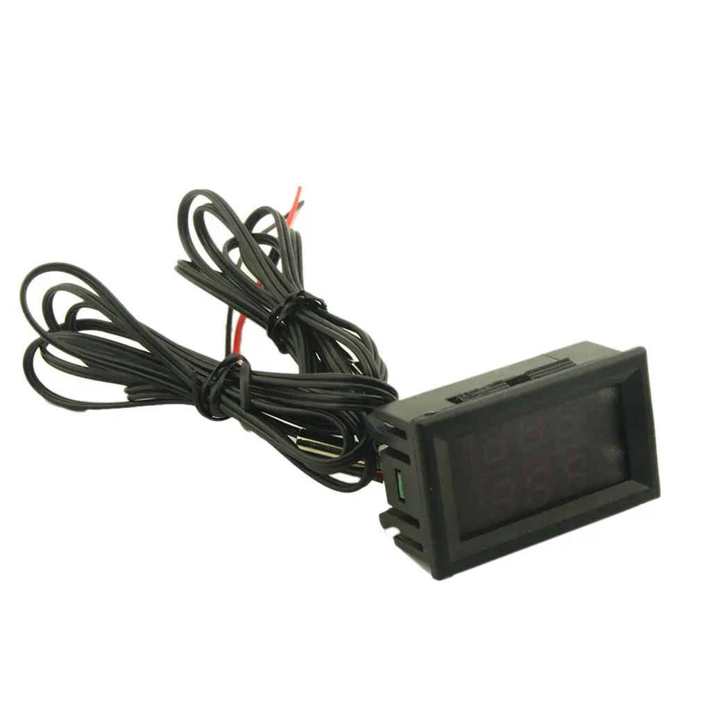 Professional DC4-28V High Precision Dual Display Digital Car Thermometer With NTC Waterproof Metal Probe