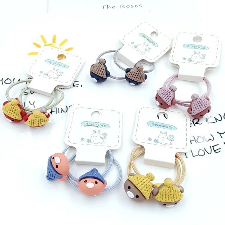 Banda de Borracha Animais dos Desenhos Lote Pçs Faça Você Mesmo Simples Multi Animados Chapéus Cogumelos Bandas Cabelo Ferramentas Estilo Acessórios Ha1450 120 Set – 2