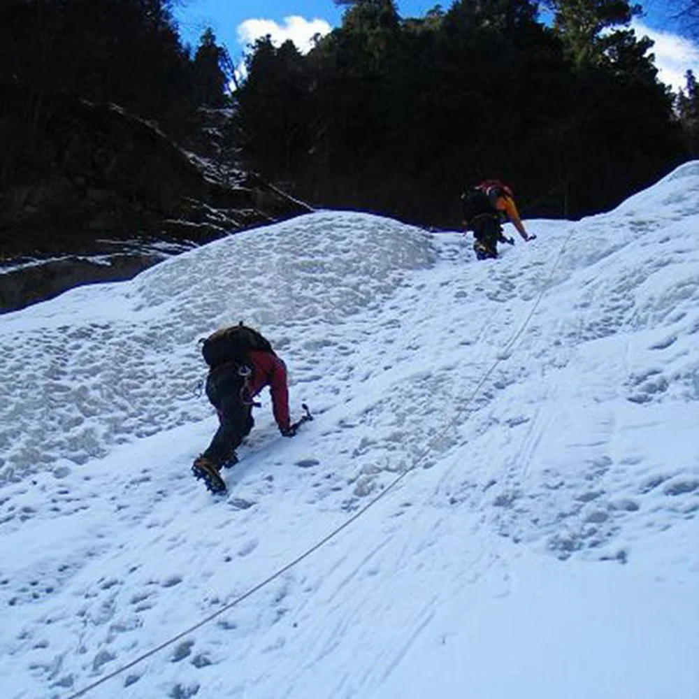 14 зубов стальные скобы альпинистское оборудование ледовые Захваты Crampon тяговое устройство альпинистский ледник путешествия ледяная Ходьба Туризм