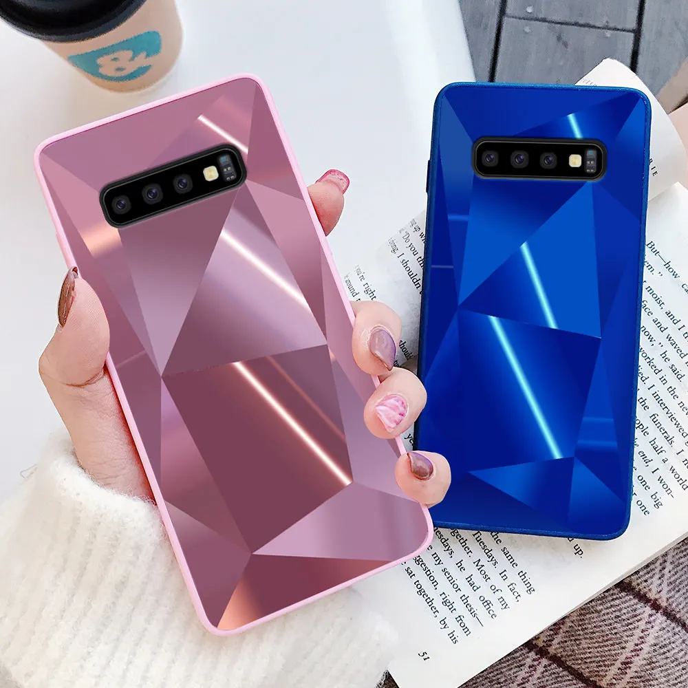 Роскошный зеркальный тонкий лазерный чехол для телефона Samsung Galaxy S20 Ultra 5G S10 S10e S8 S9
