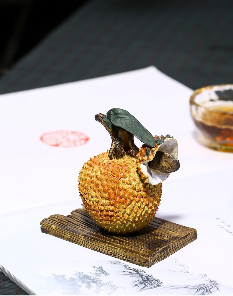 Глиняные Litchi украшения для чая от производителя оптом миллион лай полностью ручной работы скульптурные украшения кунг-фу с украшением