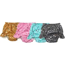 Детские слюнявчики с цветочным принтом для маленьких девочек, шорты PP, шорты Happy Wings, летняя Солнцезащитная одежда для детей, 0