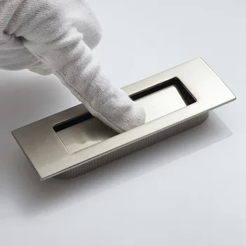 

Brushed stainless steel Invisible,hidden Spring drawer /Sliding door handle Automatic closing dustproof,Hardware