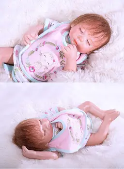 

Handmade Reborn Baby Girl Doll Vinyl Realistic Lifelike Newborn Sleeping 19'' Girls Toys Girl Toys For Kids