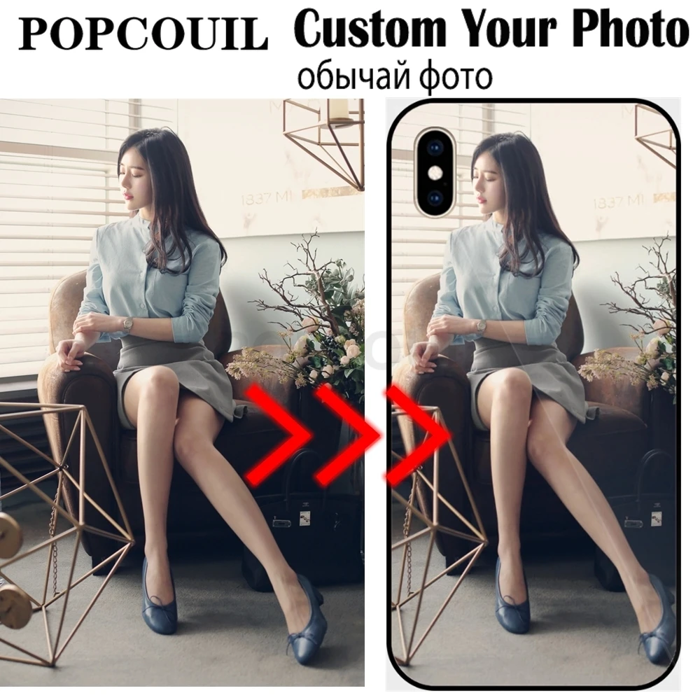 Роскошный чехол POPCOUIL с логотипом на заказ для Xiaomi Redmi 6A Pro 4A Mi 8 9 SE A2 A3 Lite Note 4X 7 Plus 5A