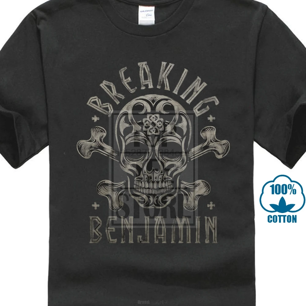 

Breaking Benjamin Men Crossbone Skull Tee T Shirt Xx Large Black