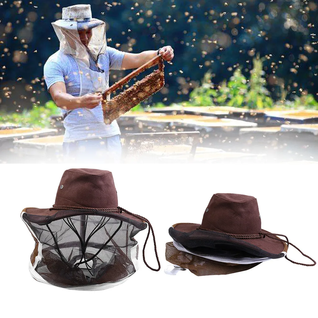 Для пчеловод пчеловодство шляпа вуаль анти-пчелы пчеловодство оборудование для сельского хозяйства пчелы Инструменты Двойные ярусы шляпа защитная сетка пчелиная шапка